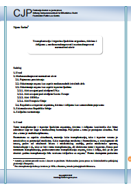 Transplantation and trade in human organs, tissues and cells - international legal and national normative framework Cover Image