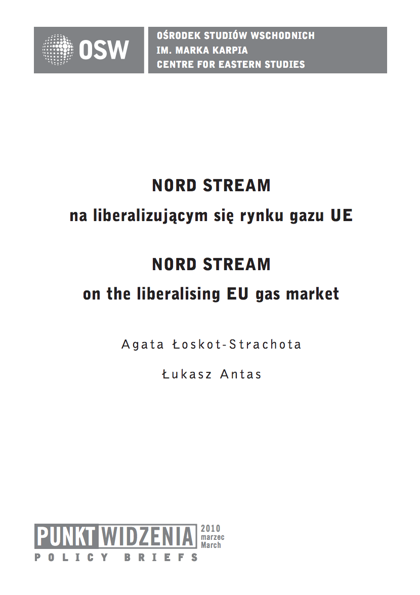 Nord Stream on the liberalising EU gas market Cover Image