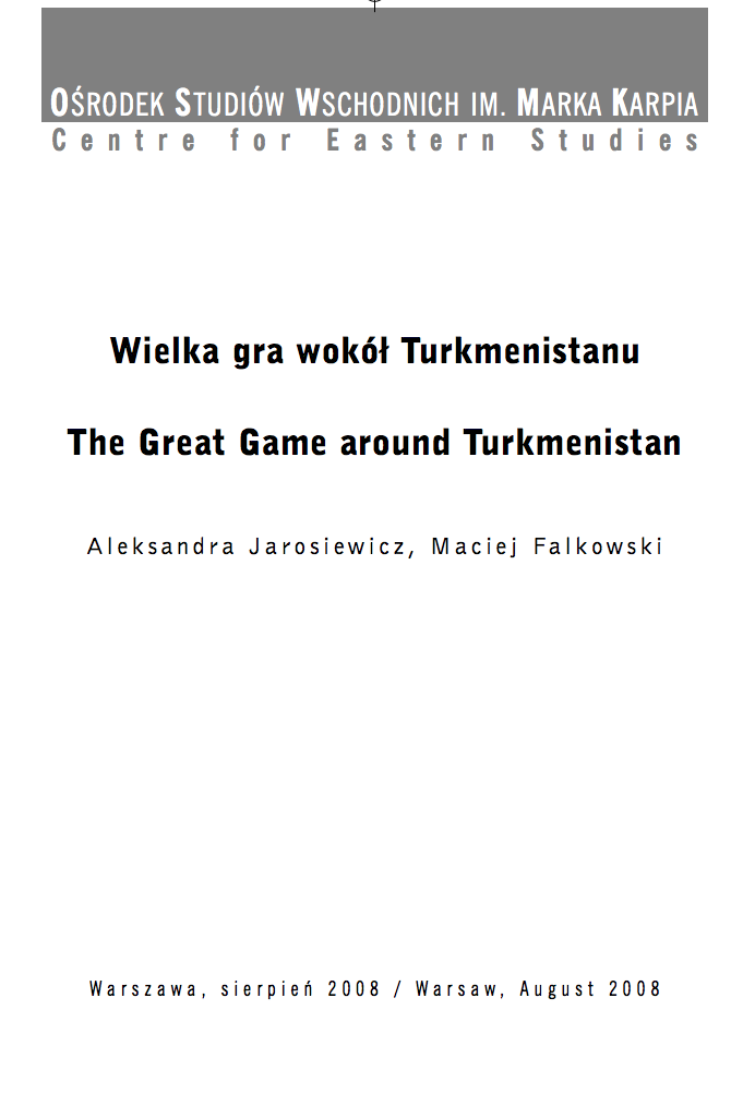 The Great Game around Turkmenistan Cover Image