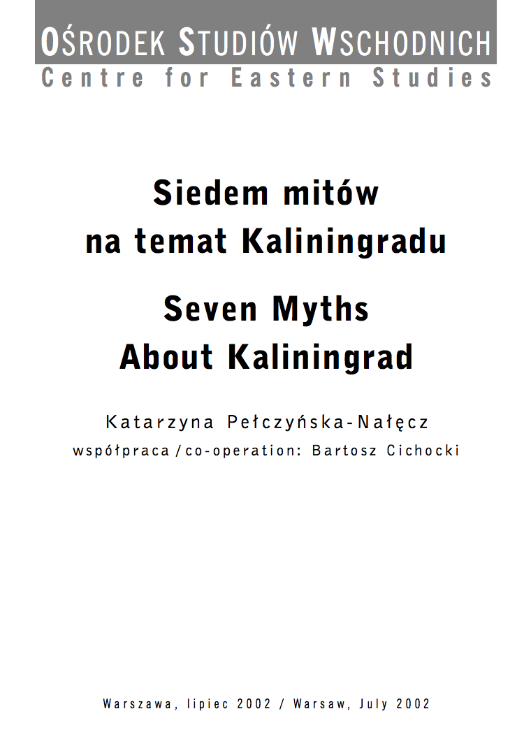 Seven myths about Kaliningrad Cover Image