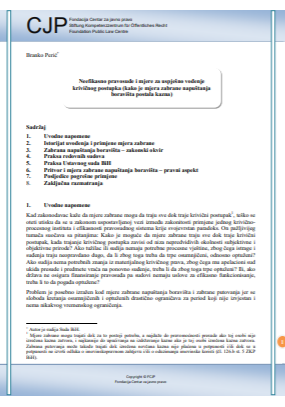 Inefficient judiciary and preventive measures in criminal proceedings ( how the obligation not to leave a place of residence became a form of punishment)