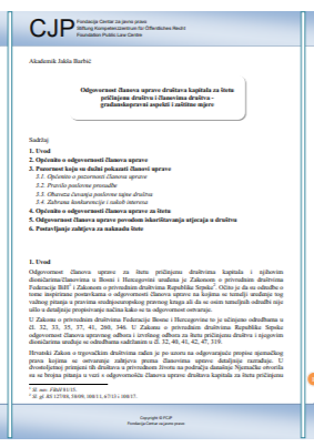Responsibility of board members of corporations for the damage caused to society and members of society - civil aspects and safeguards Cover Image