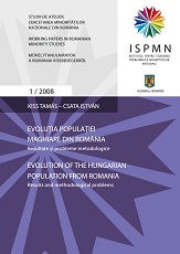 Evolution of the Hungarian Population from Romania. Results and Methodological Problems