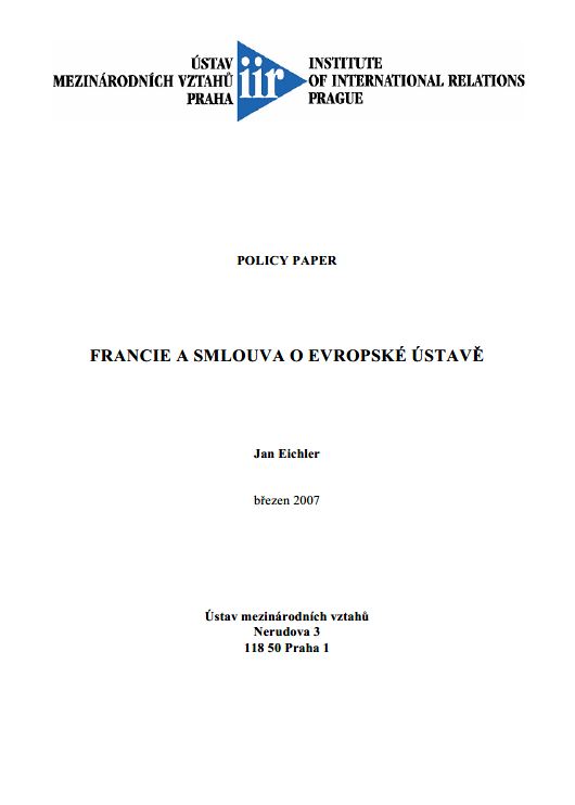 France and the Treaty on European Constitution Cover Image