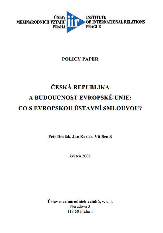 Czech Republic - The future of the European Union: What to do with the European Constitutional Treaty? Cover Image