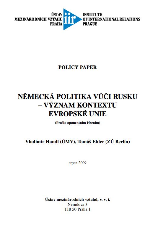 Německá politika vůči Rusku – význam kontextu Evropské unie