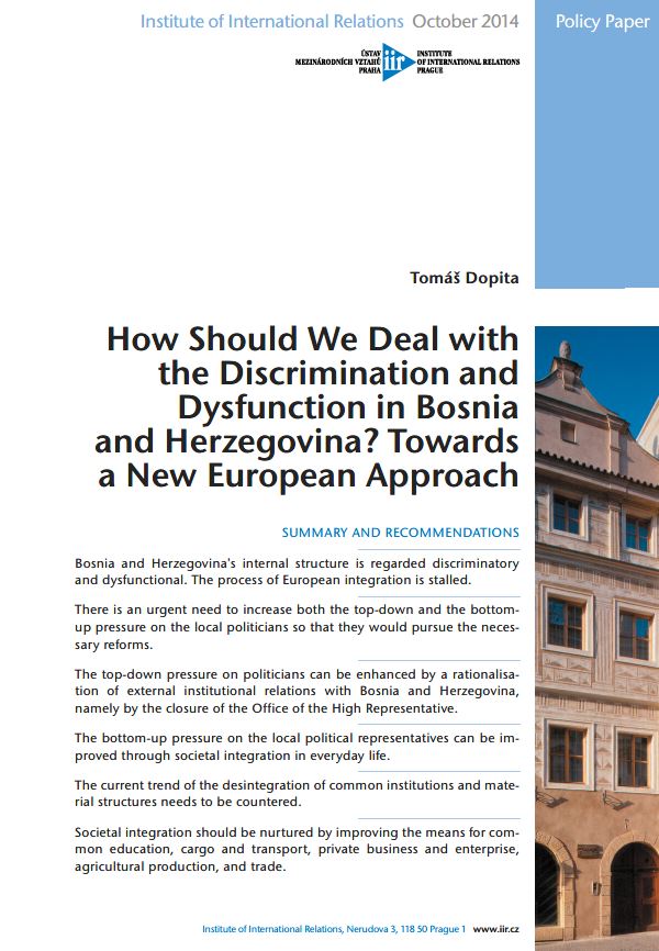 How Should We Deal with the Discrimination and Dysfunction in Bosnia and Herzegovina? Towards a New European Approach Cover Image