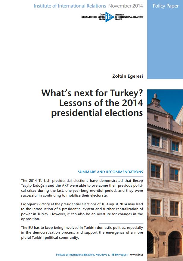 What’s next for Turkey? Lessons of the 2014 presidential elections Cover Image