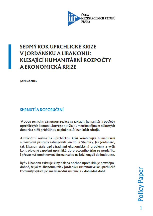 Sedmý rok uprchlické krize v Jordánsku a Libanonu: Klesající humanitární rozpočty a ekonomická krize