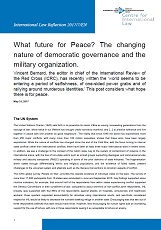 What future for Peace? The changing nature of democratic governance and the military organization. Cover Image