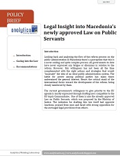 Legal Insight into Macedonia’s newly approved Law on Public Servants