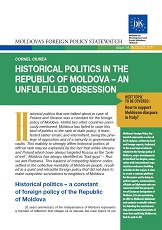 Historical Politics in the Republic of Moldova – An unfulfilled Obsession Cover Image