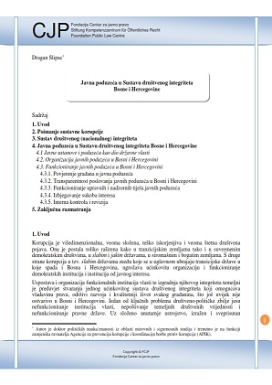 Public Enterprises in the Social Integrity System of Bosnia and Herzegovina Cover Image