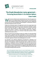 The Greek-Macedonian name agreement - Promoting Reconciliation in the Western Balkans Cover Image