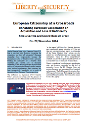 №72 European Citizenship at a Crossroads. Enhancing European Cooperation on Acquisition and Loss of Nationality Cover Image