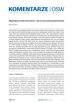 Negocjacje Serbii z Kosowem – gra na czas pod presją Zachodu