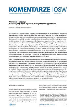 Ukraine–Hungary: the intensifying dispute over the Hungarian minority’s rights