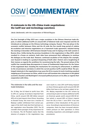 A stalemate in the US–China trade negotiations: the tariff war and technology sanctions