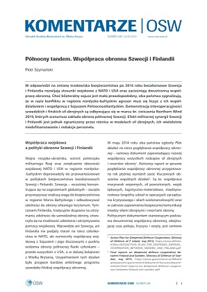 Północny tandem. Współpraca obronna Szwecji i Finlandii