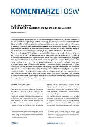 W służbie polityki. Rola telewizji w wyborach prezydenckich na Ukrainie