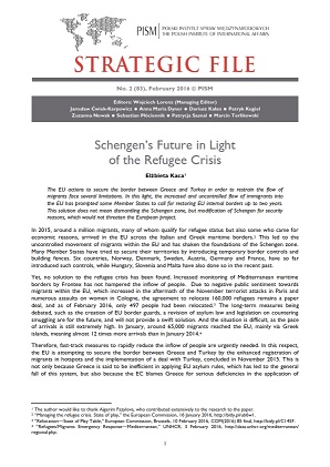 №83: Schengen’s Future in Light of the Refugee Crisis Cover Image