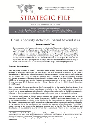 №81: China’s Security Activities Extend beyond Asia