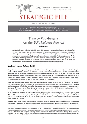 №78: Time to Put Hungary on the EU’s Refugee Agenda Cover Image
