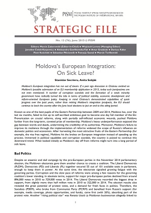 №76: Moldova’s European Integration: On Sick Leave? Cover Image