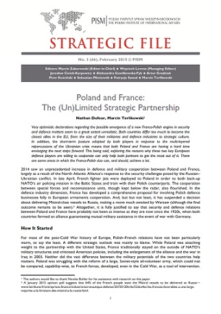 №66: Poland and France: The (Un)Limited Strategic Partnership Cover Image