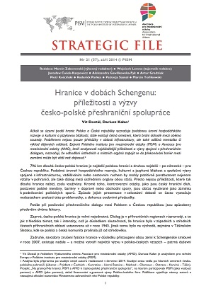 №57: Border in Schengen times: opportunities and challenges of Polish-Czech cross-border cooperation Cover Image