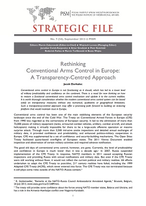 №34: Rethinking Conventional Arms Control in Europe: A Transparency-Centred Approach Cover Image