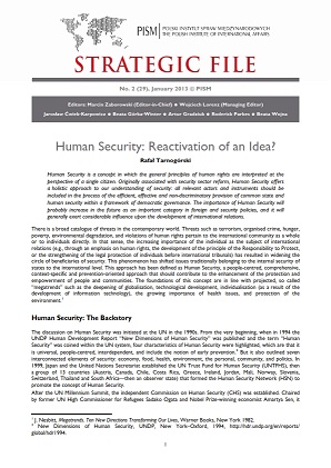 №29: Human Security: Reactivation of an Idea? Cover Image