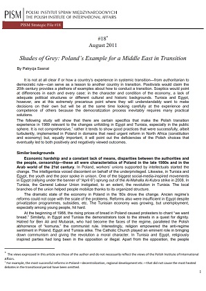 №18: Shades of Grey: Poland’s Example for a Middle East in Transition