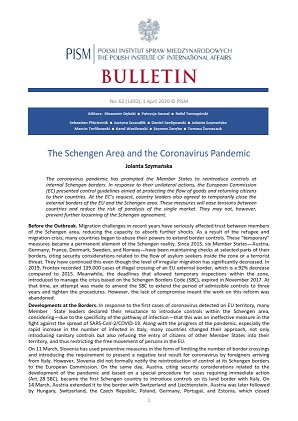 The Schengen Area and the Coronavirus Pandemic