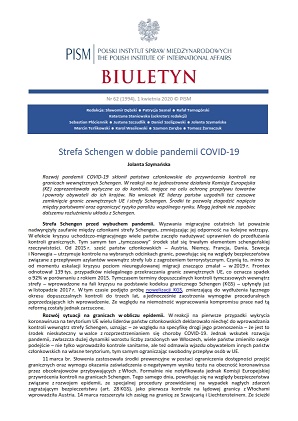 Strefa Schengen w dobie pandemii COVID-19