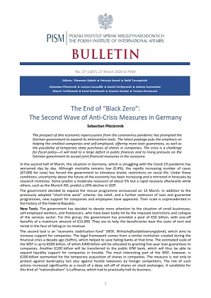 The End of “Black Zero”: The Second Wave of Anti-Crisis Measures in Germany