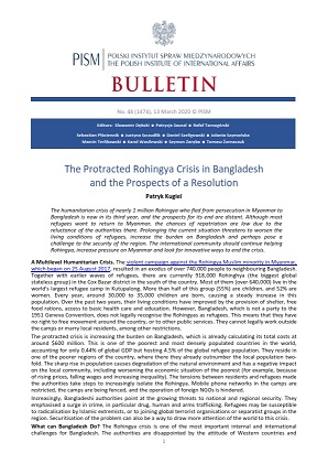 The Protracted Rohingya Crisis in Bangladesh and the Prospects of a Resolution