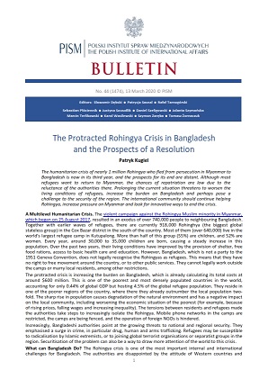 The Protracted Rohingya Crisis in Bangladesh and the Prospects of a Resolution