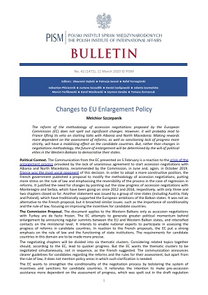 Changes to EU Enlargement Policy
