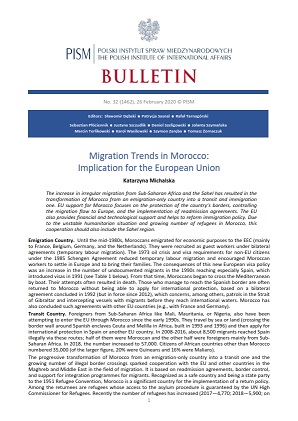 Migration Trends in Morocco: Implication for the European Union