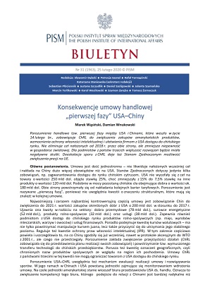 Consequences of the U.S.-China “Phase-one” Trade Agreement Cover Image