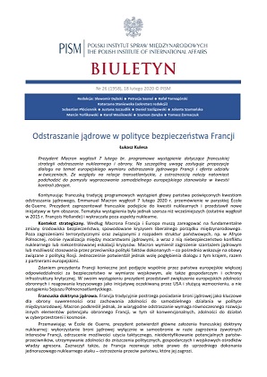 Nuclear Deterrence in French Security Policy