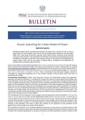 Russia: Searching for a New Model of Power