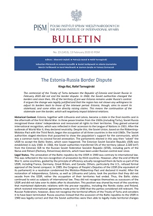 The Estonia-Russia Border Dispute Cover Image