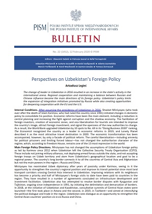 Perspectives on Uzbekistan’s Foreign Policy Cover Image