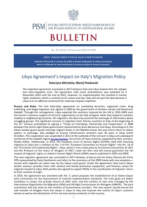 Libya Agreement’s Impact on Italy’s Migration Policy Cover Image