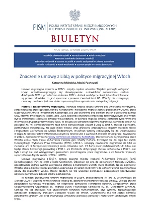 Znaczenie umowy z Libią w polityce migracyjnej Włoch