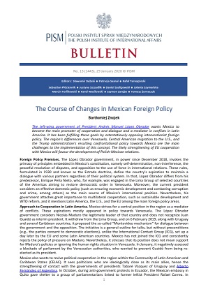 The Course of Changes in Mexican Foreign Policy Cover Image
