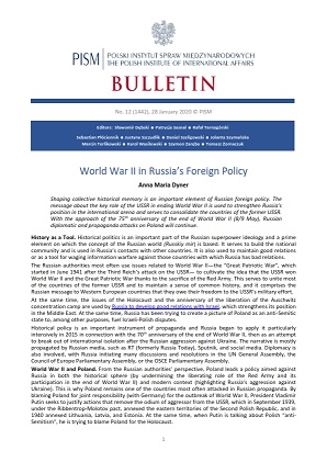 World War II in Russia’s Foreign Policy