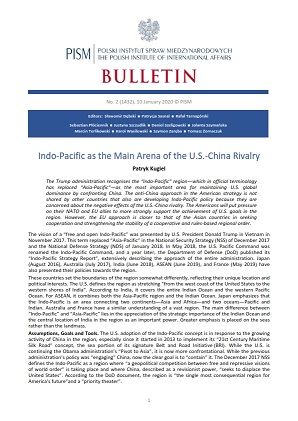 Indo-Pacific as the Main Arena of the U.S.-China Rivalry Cover Image
